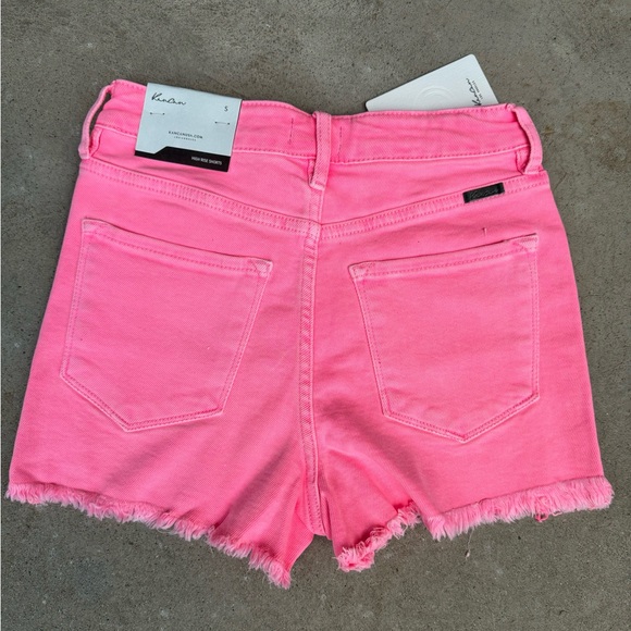 Kancan High Rise Frayed Hem Denim Shorts main image 1